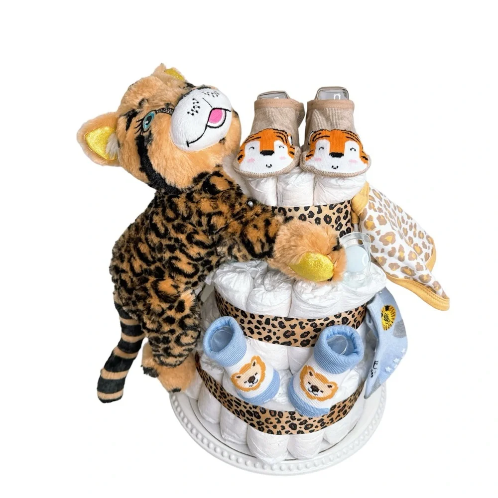 Tiger Diaper Cake, Safari Theme